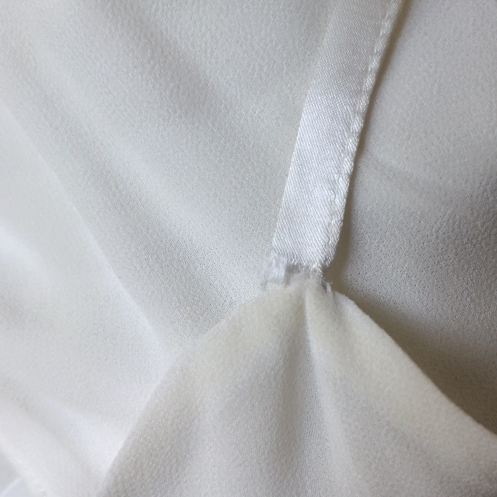 White Ruffled Cocktail Dress - Picture 10 of 10